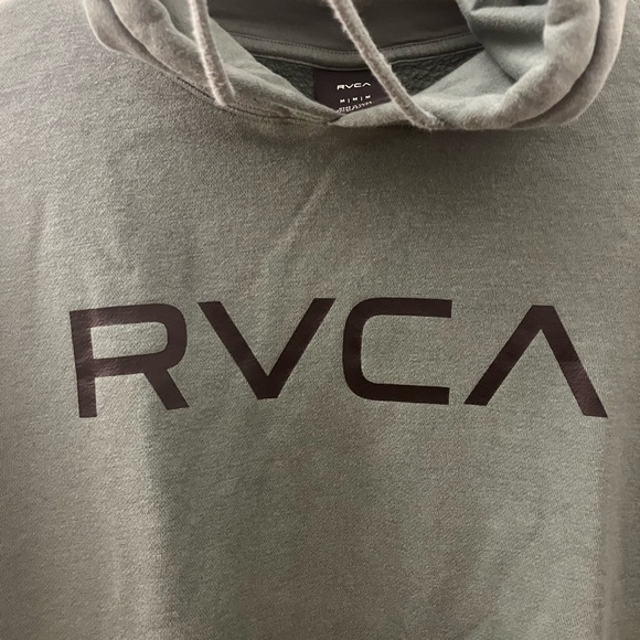 RVCA Green Hoodie Pullover with Logo - Picture 4 of 5